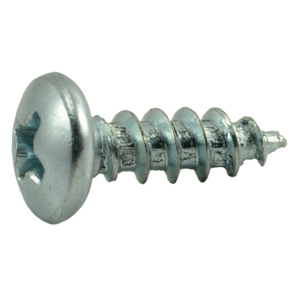 Midwest Fastener Sheet Metal Screw, #8 x 1/2 in, Zinc Plated Steel Pan Head Phillips Drive, 80 PK 62702 - main